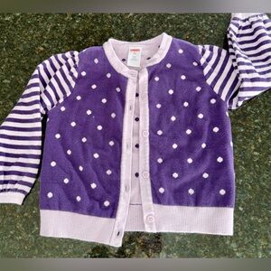 Gymboree Purple Kids button up Sweater cardigan